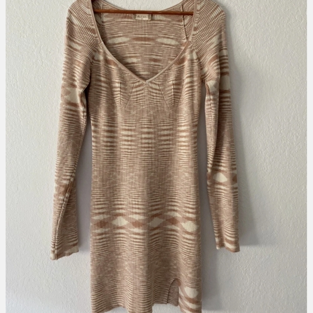 NWT Altar'd State Pink and Cream Striped Dress Size Large 70$ Msrp